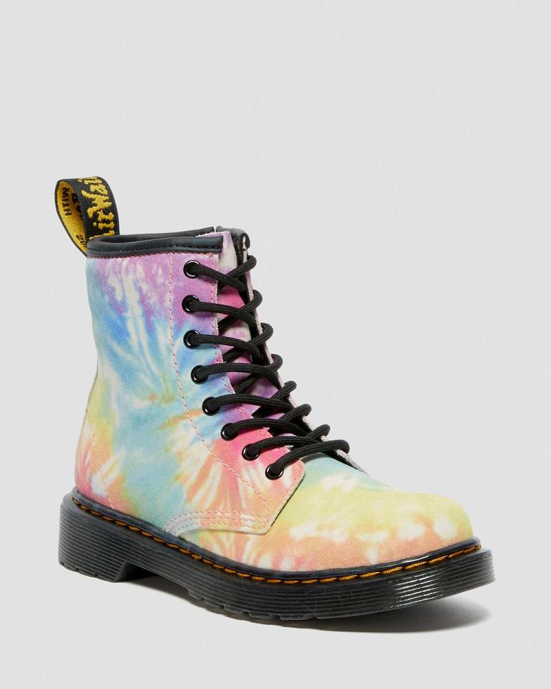 Dr Martens Junior 1460 Tie Dye Snørestøvler Børn Flerfarvede | DK 689MQZ